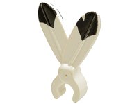 LEGO onderdeel Minifigure, Plume Feathers with Clip and Black Tip Pattern 471p01
