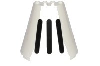 LEGO onderdeel Cone Half 8 x 4 x 6 with 3 Black Stripes Pattern (SW D-O Head Top) 47543pb10