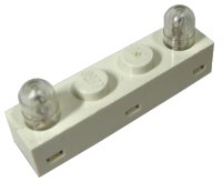 LEGO part Electric, Light Brick 1 x 4 with 2 Lamps on Top 4771c01