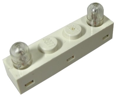 LEGO onderdeel Electric, Light Brick 1 x 4 with 2 Lamps on Top (4771c01)