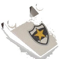 LEGO part Wedge 4 x 4 Taper with Police Yellow Star Badge Pattern 4858pb01