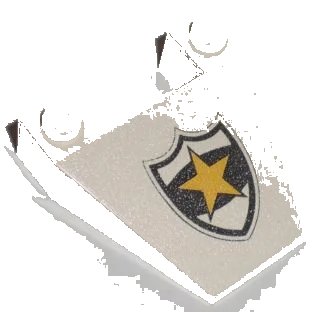 LEGO onderdeel Wedge 4 x 4 Taper with Police Yellow Star Badge Pattern (4858pb01)