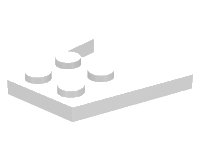 LEGO part Wedge, Plate 3 x 4 without Stud Notches 4859