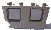 LEGO onderdeel Window 1 x 4 x 2 Plane, Single Top Hole and Double Bottom Holes for Glass with Trans-Brown Glass (4863 / 4862) 4863c03