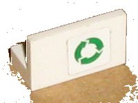 LEGO onderdeel Panel 1 x 2 x 1 with Green Recycling Arrows Pattern (Sticker) - Set 7991 (4865pb031)