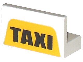 LEGO onderdeel Panel 1 x 2 x 1 with 'TAXI' on Yellow Pattern (Sticker) - Set 4852 (4865pb042)