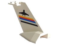 LEGO onderdeel Tail Wedge with Airport Classic Pattern 4867pb03