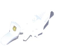 LEGO part Motorcycle Fairing, Dirt Bike with Gold Badge Pattern (Sticker) - Set 60137 50860pb06