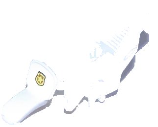 LEGO onderdeel Motorcycle Fairing, Dirt Bike with Gold Badge Pattern (Sticker) - Set 60137 (50860pb06)