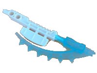 LEGO part Bionicle Weapon Hordika Teeth Tool with Molded Trans-Light Blue Flexible End Pattern 50936pb01