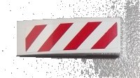 LEGO part Slope, Curved 3 x 1 with Red and White Danger Stripes Pattern Model Left Side (Sticker) - Set 60003 50950pb056l