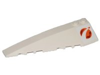 LEGO part Wedge 10 x 3 Left with Orange City Mars Exploration Logo Pattern (Sticker) - Set 60224 50955pb036