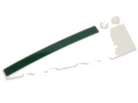 LEGO part Wedge 10 x 3 Left with Dark Green Stripe Pattern (Sticker) - Set 75248 50955pb040