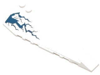 LEGO onderdeel Wedge 10 x 3 Right with Blue Lightning Pattern (Sticker) - Set 70724 (50956pb025)