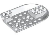 LEGO part Aircraft Fuselage Forward Bottom Curved 6 x 8 with 2 Holes and 2 Pin Holes 5123