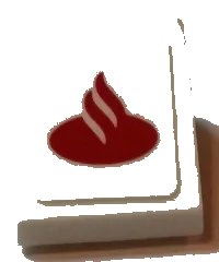 LEGO part Slope 30 1 x 1 x 2/3 with Red Santander Logo on White Background Pattern (Sticker) - Sets 75879 / 75913 54200pb084