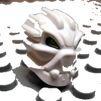 LEGO onderdeel Minifigure, Head, Modified Bionicle Inika Toa Matoro Pattern 54274pb01