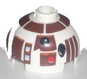 LEGO onderdeel Brick, Round 2 x 2 Dome Top with Reddish Brown Pattern (R7-D4) (553pb008)