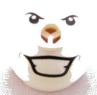 LEGO part Brick, Round 2 x 2 Dome Top with Angry Eyes and Grin Pattern (Joker Bomb) 553pb012