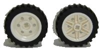 LEGO part Wheel 30mm D. x 14mm with Black Tire 43.2 x 14 Offset Tread (56904 / 56898) 56904c01