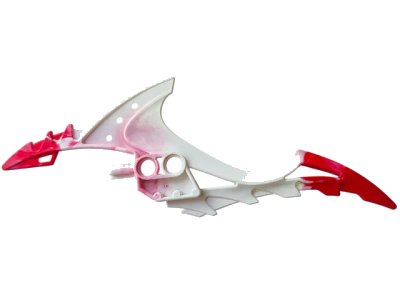 LEGO onderdeel Bionicle Weapon Shark Tooth Blade with Marbled Red Pattern (57567pb01)