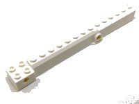 LEGO part Crane Arm Outside, Wide with Pin Hole at Mid-Point 57779