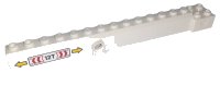 LEGO onderdeel Crane Arm Outside, Wide with Pin Hole at Mid-Point with Black '12T' and Red, White And Yellow Arrows Pattern on Both Sides (Stickers) - Set 60198 57779pb015