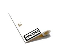 LEGO part Door 1 x 3 x 4 Right - Open Between Top and Bottom Hinge with 'HB60246' Pattern (Sticker) - Set 60246 58380pb19