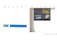 LEGO onderdeel Panel 1 x 6 x 5 with 4 Surveillance Screens on Inside and Blue '7288' and Stripe on Outside Pattern (Stickers) - Set 7288 59349pb037