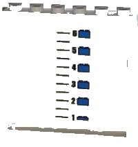 LEGO part Panel 1 x 6 x 5 with Numbered Height Chart and Lego Bricks Pattern on Inside (Sticker) - Set 7498 59349pb041