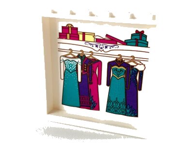 LEGO onderdeel Panel 1 x 6 x 5 with Elsa's Wardrobe Pattern (Sticker) - Set 41167 (59349pb167)