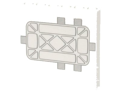 LEGO part Panel 1 x 6 x 5 with SW Tantive IV Door with Light Bluish Gray Lines and Grille Pattern (59349pb345)