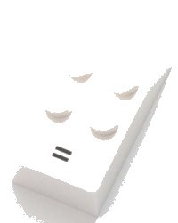 LEGO part Brick, Braille 2 x 4 with 4 Studs with Black Equal Sign (=) Pattern (dots-2356 ⠶) 60294pb01