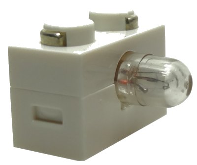 LEGO onderdeel Electric, Light Brick 1 x 2 with Single Side Light (6034 / 6035) (6035c01)
