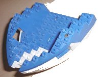 LEGO part Boat, Hull Small Bow 12 x 12 x 5 1/3 with Blue Top (6050 / 6051) 6050c02