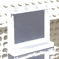LEGO part Panel 1 x 4 x 3 with Side Supports - Hollow Studs with Square Mirror Pattern on Inside (Sticker) - Set 3315 60581pb024