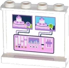 LEGO onderdeel Panel 1 x 4 x 3 with Side Supports - Hollow Studs with Video Mixer Console Pattern on Inside (Sticker) - Set 41056 (60581pb033)