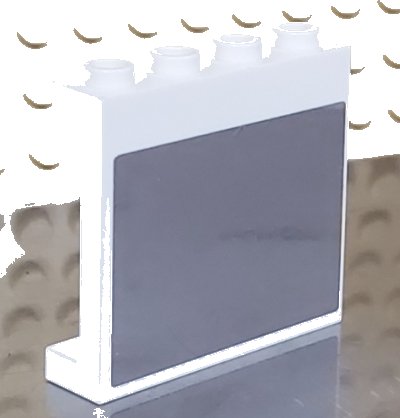 LEGO part Panel 1 x 4 x 3 with Side Supports - Hollow Studs with Mirror Pattern (Sticker) - Set 41004 (60581pb044)