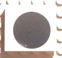 LEGO part Panel 1 x 4 x 3 with Side Supports - Hollow Studs with Round Mirror Pattern (Sticker) - Set 41009 60581pb102