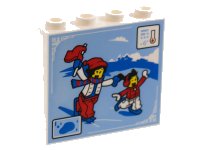 LEGO part Panel 1 x 4 x 3 with Side Supports - Hollow Studs with Ice Skating Scene Pattern 60581pb200