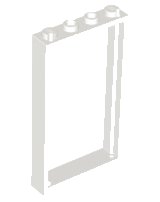 LEGO part Door, Frame 1 x 4 x 6 with 2 Holes on Top and Bottom 60596