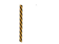 LEGO part Door, Frame 1 x 4 x 6 with 2 Holes on Top and Bottom with Black and Yellow Danger Stripes Pattern on Left Side (Sticker) - Set 3182 60596pb01L
