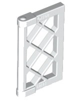 LEGO part Pane for Window 1 x 2 x 3 Lattice with Thick Corner Tabs 60607