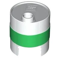 LEGO onderdeel Duplo Container Oil Drum 2 x 2 x 2 with Green Band Pattern (60777px1)