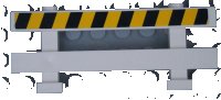 LEGO onderdeel Fence 1 x 8 x 2 2/3 with Black and Yellow Danger Stripes Pattern (Sticker) - Set 60138 6079pb08