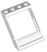 LEGO part Window 4 x 4 x 3 Roof with Bottom Panel 60806