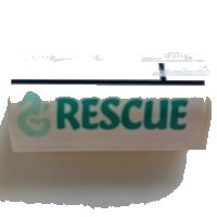 LEGO part Slope, Curved 2 x 4 x 1 1/3 with 4 Recessed Studs with Seahorse and 'RESCUE' Pattern (Sticker) - Set 41378 6081pb031