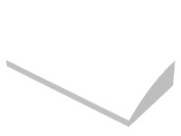 LEGO part Slope, Curved 2 x 4 x 2/3 without Bottom Tubes 61068