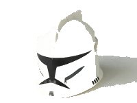 LEGO onderdeel Minifigure, Headgear Helmet SW Clone Trooper with Holes, Standard Pattern 61189pb03