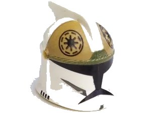 LEGO onderdeel Minifigure, Headgear Helmet SW Clone Trooper with Holes, Clone Gunner Pattern (61189pb06)